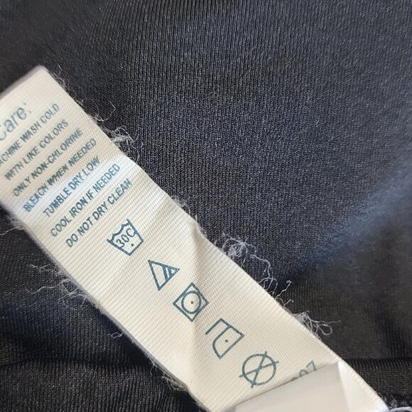 Roadrunner Skirted Capri Leggings Womens Size M Medium Solid All Black Pull On - Picture 4 of 5